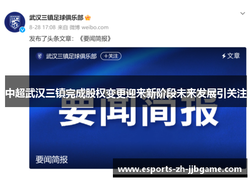 中超武汉三镇完成股权变更迎来新阶段未来发展引关注